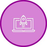 Laptop Startup Vector Icon