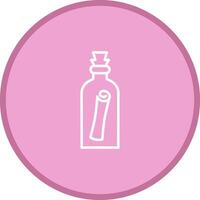 Scroll in Bottle Vector Icon