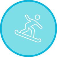 icono de vector de snowboard