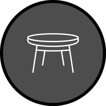 icono de vector de mesa pequeña