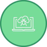 Bug Cloud Vector Icon