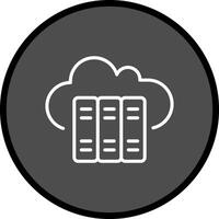 Cloud Library Vector Icon