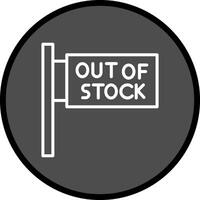 fuera de stock vector icono