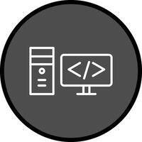 icono de vector de codificación