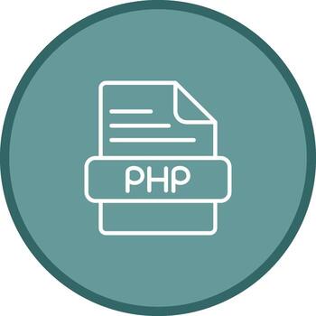 icono de vector de php