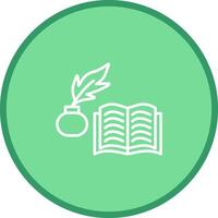 Quill and Book Vector Icon