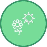 Flower in sunlight Vector Icon