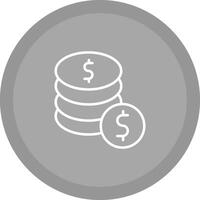 Dollar Coins Vector Icon