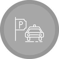 Taxi Stand Vector Icon