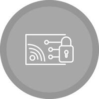 icono de vector wifi protegido