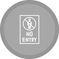 No Entry Sign Vector Icon