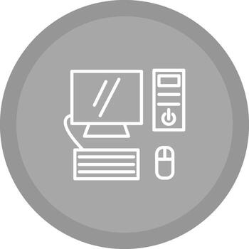icono de vector de computadora