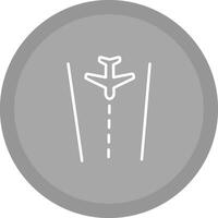 Plane on Runway Vector Icon