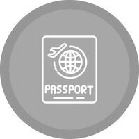 icono de vector de pasaporte