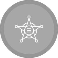 Sheriff Badge Vector Icon