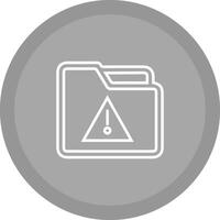 alerta carpeta vector icono