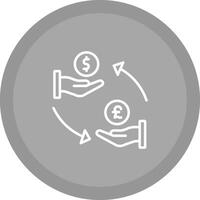 icono de vector de dólar a libra