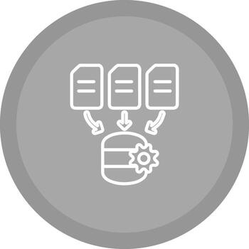 icono de vector de procesamiento de datos