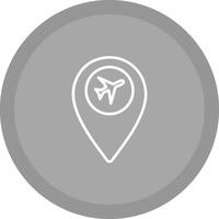 Airport Location Vector Icon