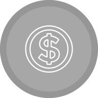 icono de vector de símbolo de dólar