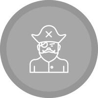 icono de vector de pirata masculino