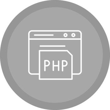 icono de vector de php
