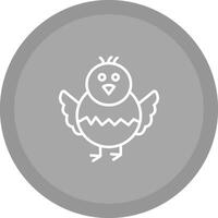 icono de vector de pollito