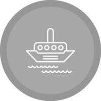 icono de vector de barco de vapor