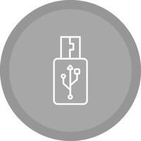 icono de vector de usb