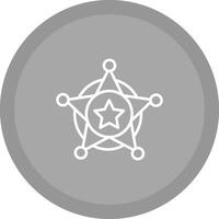 Sheriff Badge Vector Icon