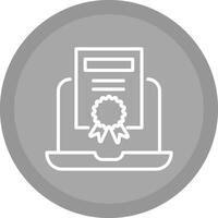 Online Certificate Vector Icon