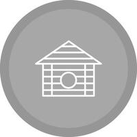 Wood Cabin Vector Icon