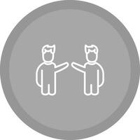 Waving to People I Vector Icon