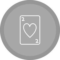 icono de vector de tarjeta de corazones
