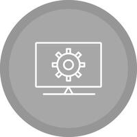 icono de vector de configuración de computadora