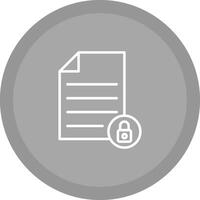 icono de vector de documento privado