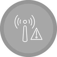 icono de vector de radiación no ionizante