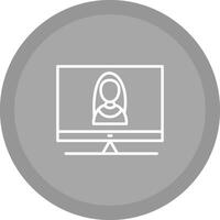 Female Visitor Vector Icon