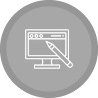 editar icono de vector de página web