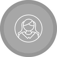 Female Profile Vector Icon