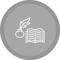 Quill and Book Vector Icon