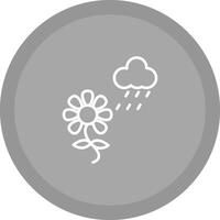 Flower with rain Vector Icon