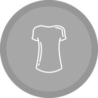 icono de vector de camisa de damas