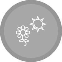 Flower in sunlight Vector Icon