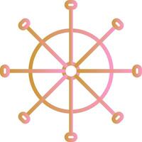 Ship Wheel Vector Icon