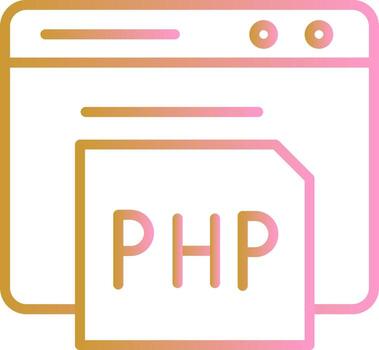 icono de vector de php