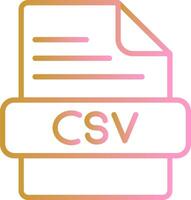 icono de vector csv