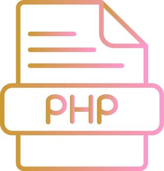 icono de vector de php