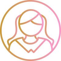 Female Profile Vector Icon