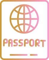 icono de vector de pasaporte